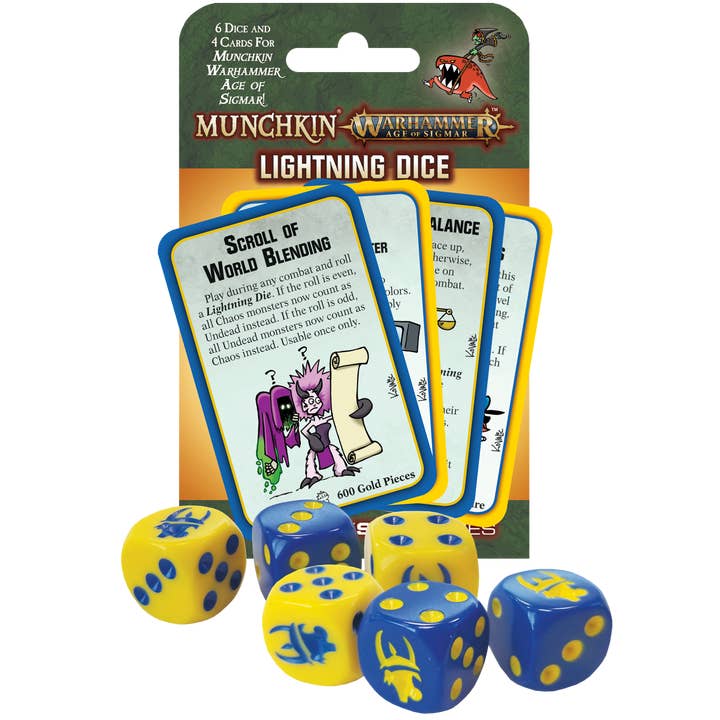Munchkin Warhammer Age of Sigmar Lightning Dice for wholesale by Steve Jackson Games