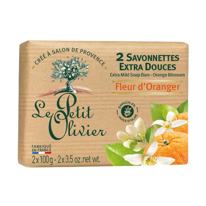 LE PETIT OLIVIER 2 French soap Extra mild - Orange Blossom for wholesale by BIOCHALA