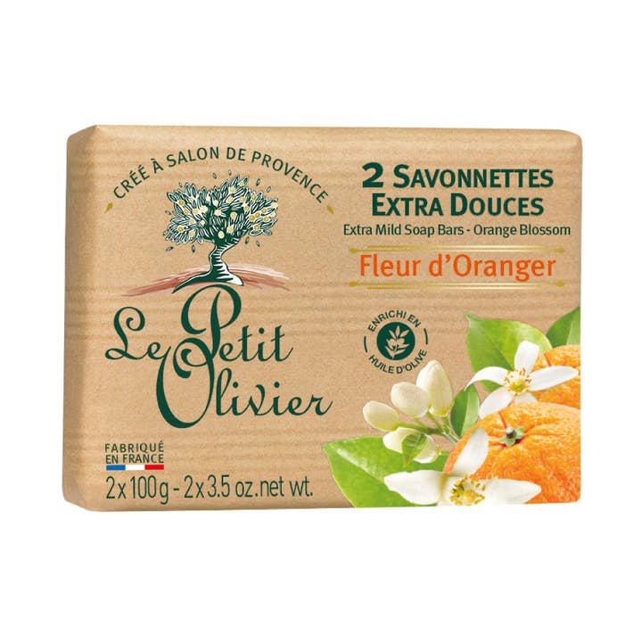 Savon français LE PETIT OLIVIER 2 Extra doux - Fleur d'oranger pour la vente par BIOCHALA