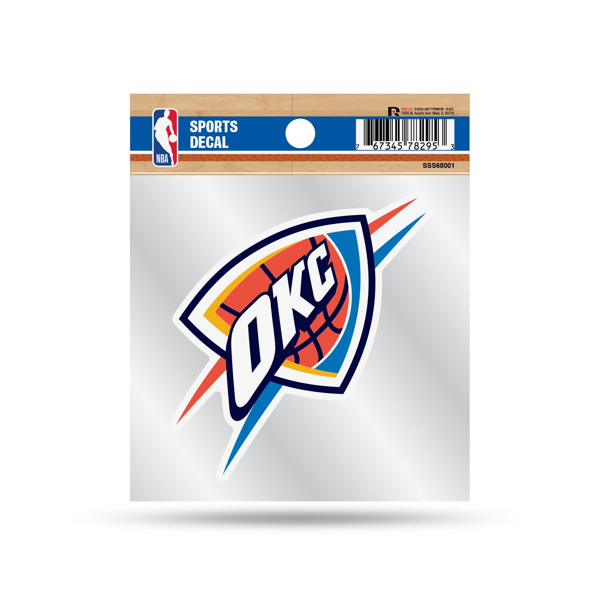 Rico Industries - Wholesale Sticker - Oklahoma City Thunder 4" x 4" Decal