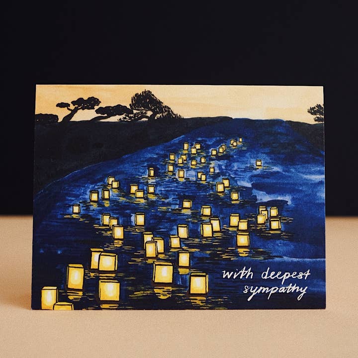 Small Adventure - Wholesale Sympathy Card - Japanese Lanterns Sympathy Card