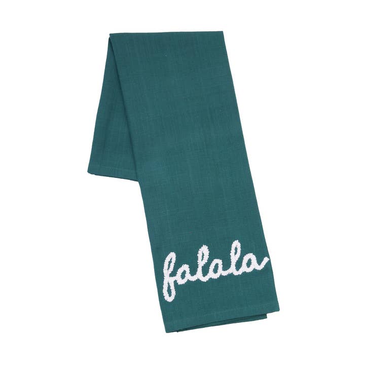 Christmas Falala Green Kitchen Towel for wholesale by carol & frank