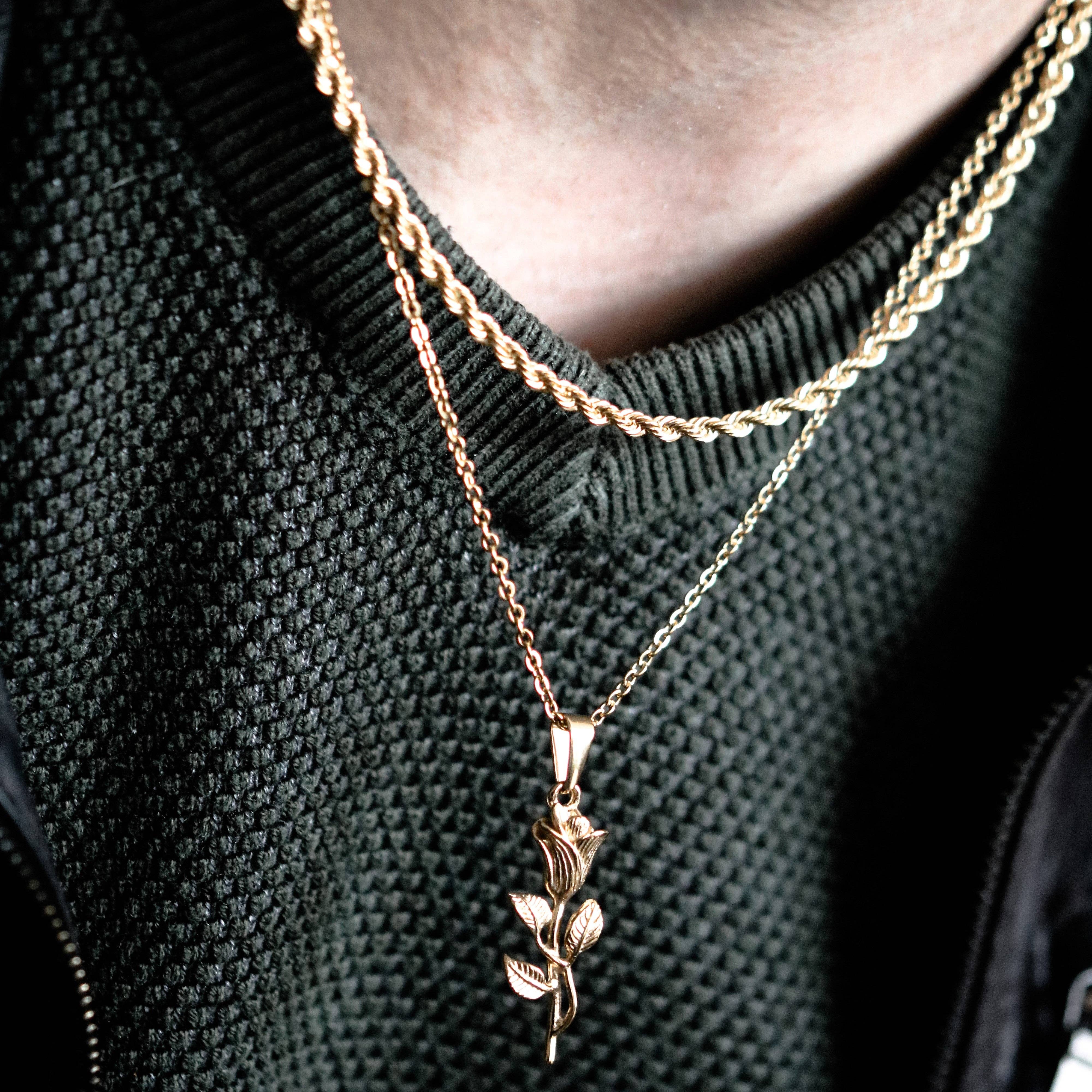 Brave Amsterdam - Wholesale Pendant/Charm Necklace - BRAVE® “ROSE” PENDANT GOLD3