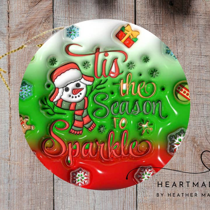 Säsong för att Glittra 3D-prydnad för wholesale av Heartmade By Heather Marie, LLC