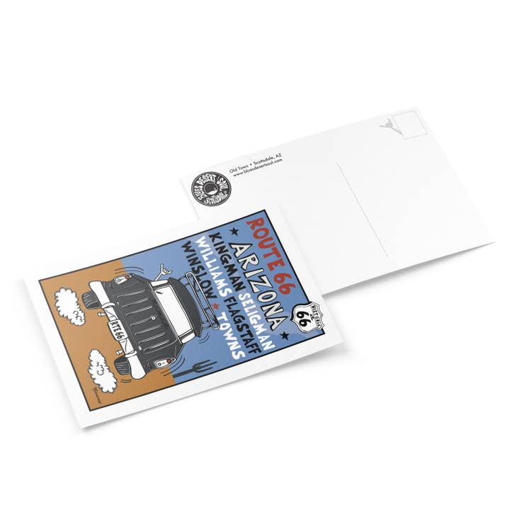 VÄG 66 STÄDER. NOMAD TAIL AIR | VYKORT för wholesale av Blues, Desert & Soul