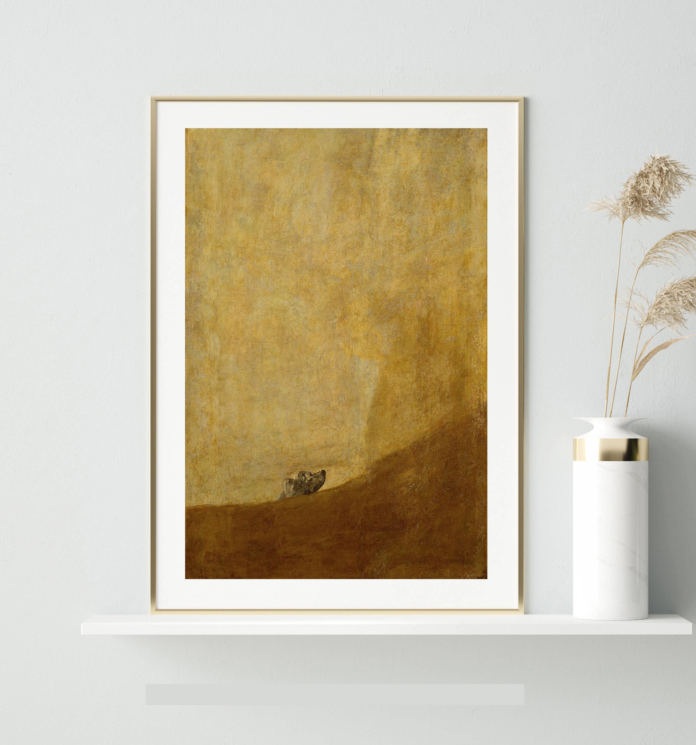 Go To Design - Wholesale Art Print - Fine art print Dog Half Submerged by Goya unframed wall art3