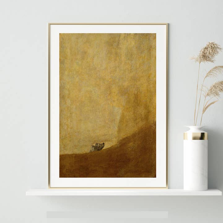 Go To Design - Wholesale Art Print - Fine art print Dog Half Submerged by Goya unframed wall art3