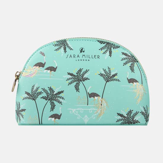 Ostrich & Palms Small Cosmetic Bag - Case of 6 for wholesale by Sara Miller London