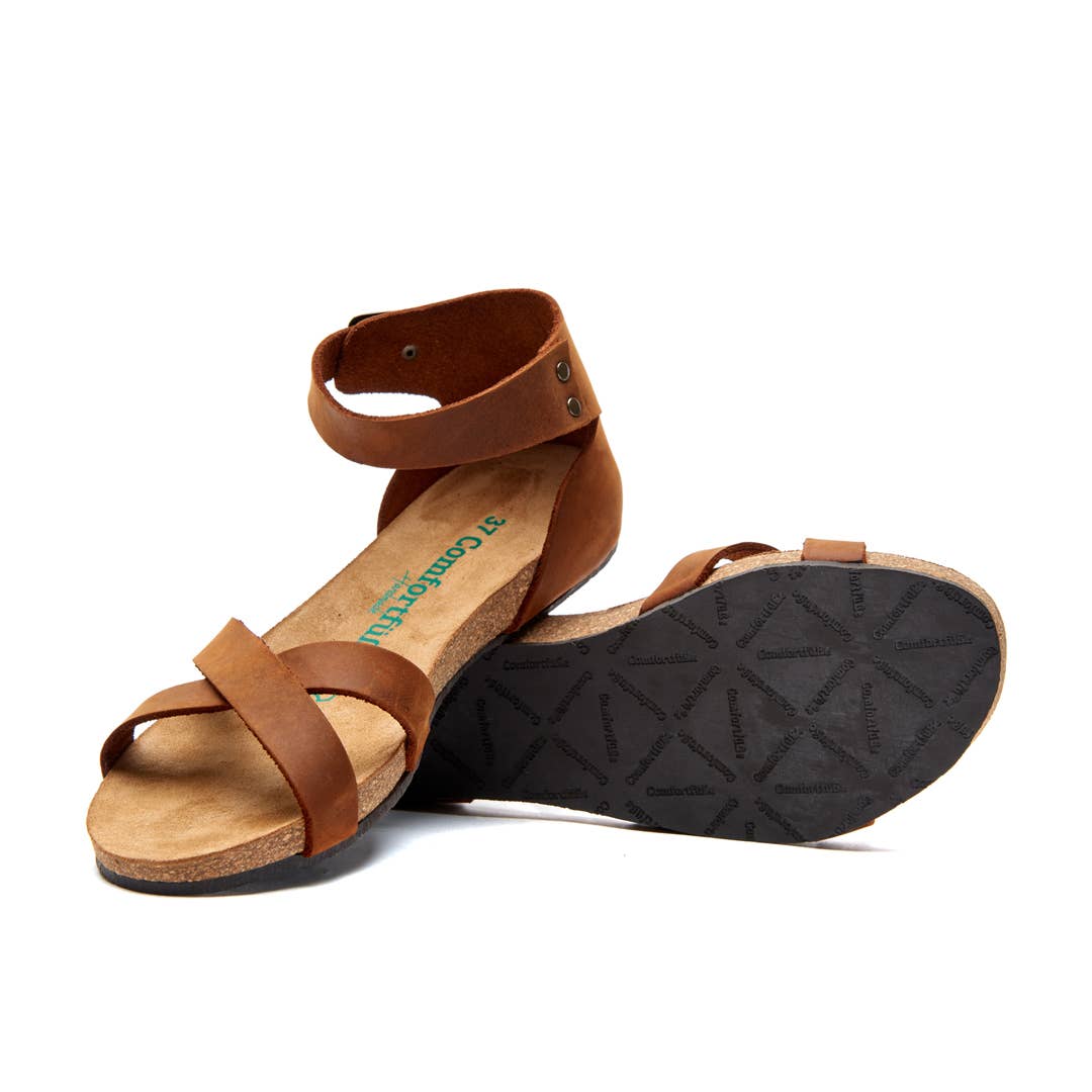 Comfortfusse - Wholesale Sandals - Women's - Milano - Genuine Leather Flat Sandals20