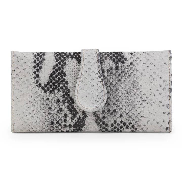 CoFi Leathers – Engroshandel Tegnebog - Dame – Mila Trifold Tegnebog - Hvid Snake