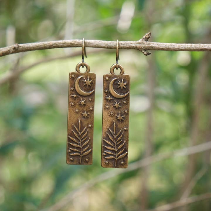 Muna Moth – wholesale Dangle earrings – Celestial Plant Earrings