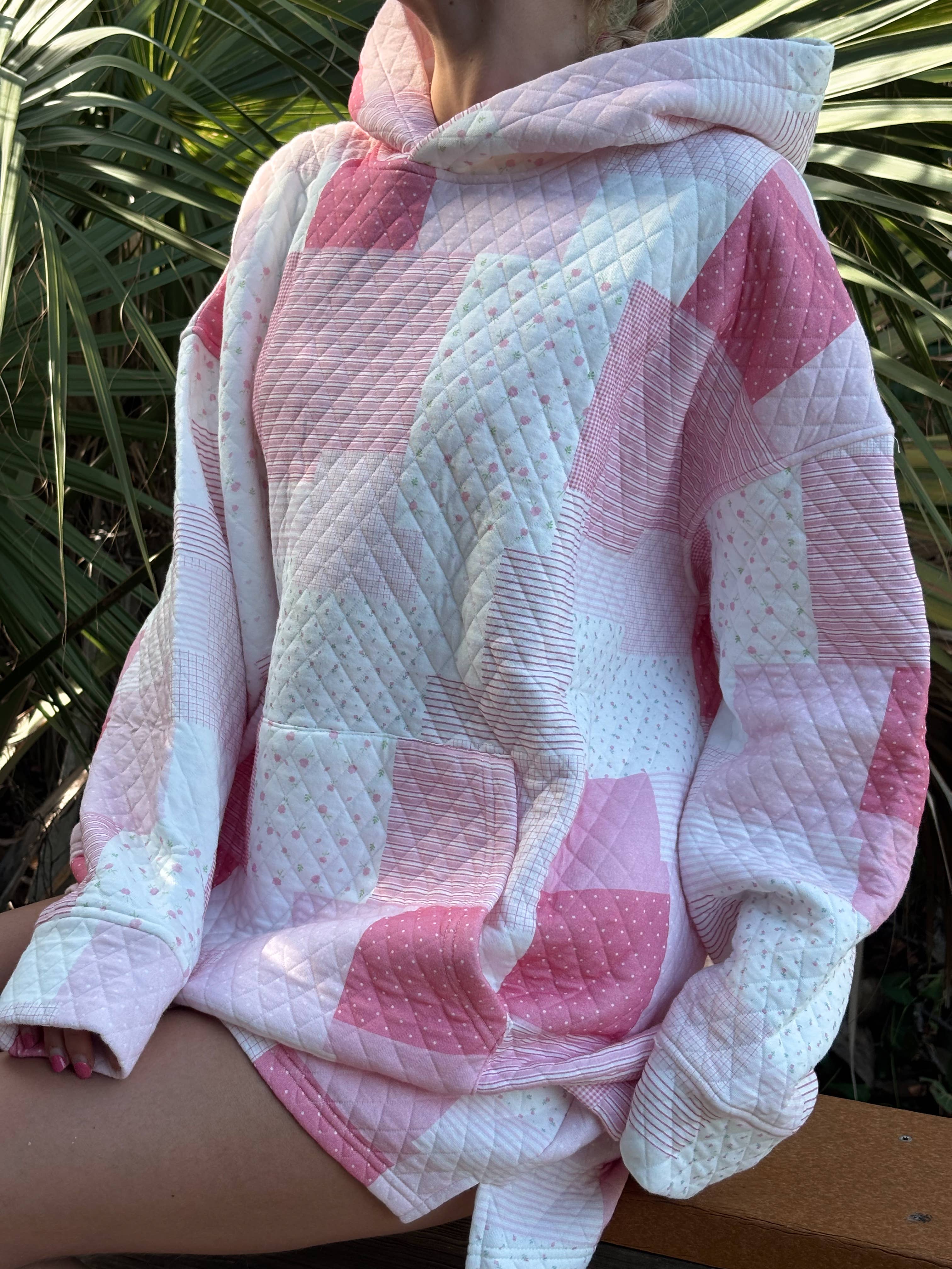 Sunkissed Coconut - Wholesale Hoodie - Women's - Margo Quilted Patchwork Hoodie18