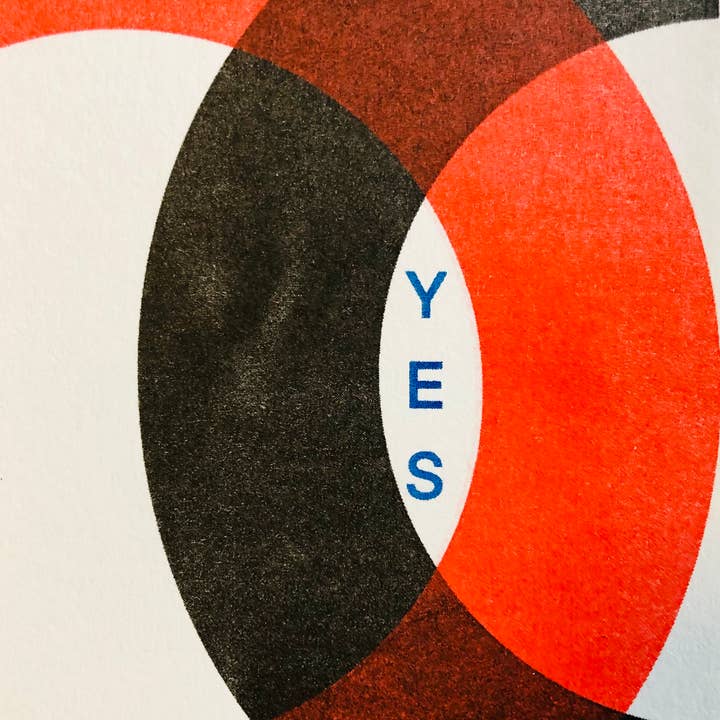 Vouwkaart 'Yes' met C6 kraftenvelop en biologisch afbreekbare celofaanhoes voor wholesale door superjujupress