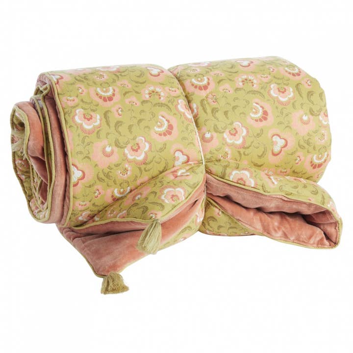 Bonheur du Jour - Wholesale Quilt - Sofa Cover - Ganesh Olive2