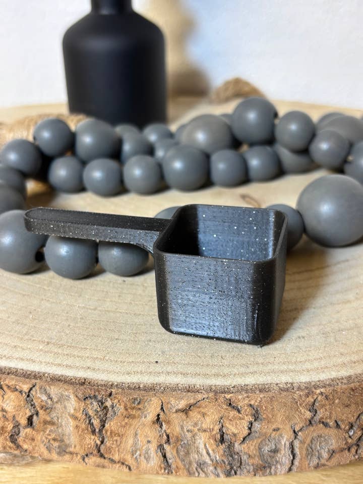 Glittery Black Laundry Powder Scoop for wholesale by Pink August