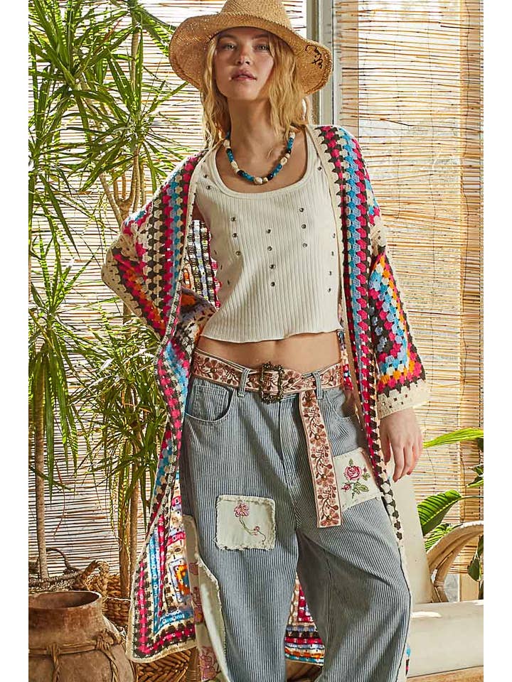 Pol Clothing - Wholesale Cardigan - Women's - Long Sleeve Crochet Various Colors Cardigan7