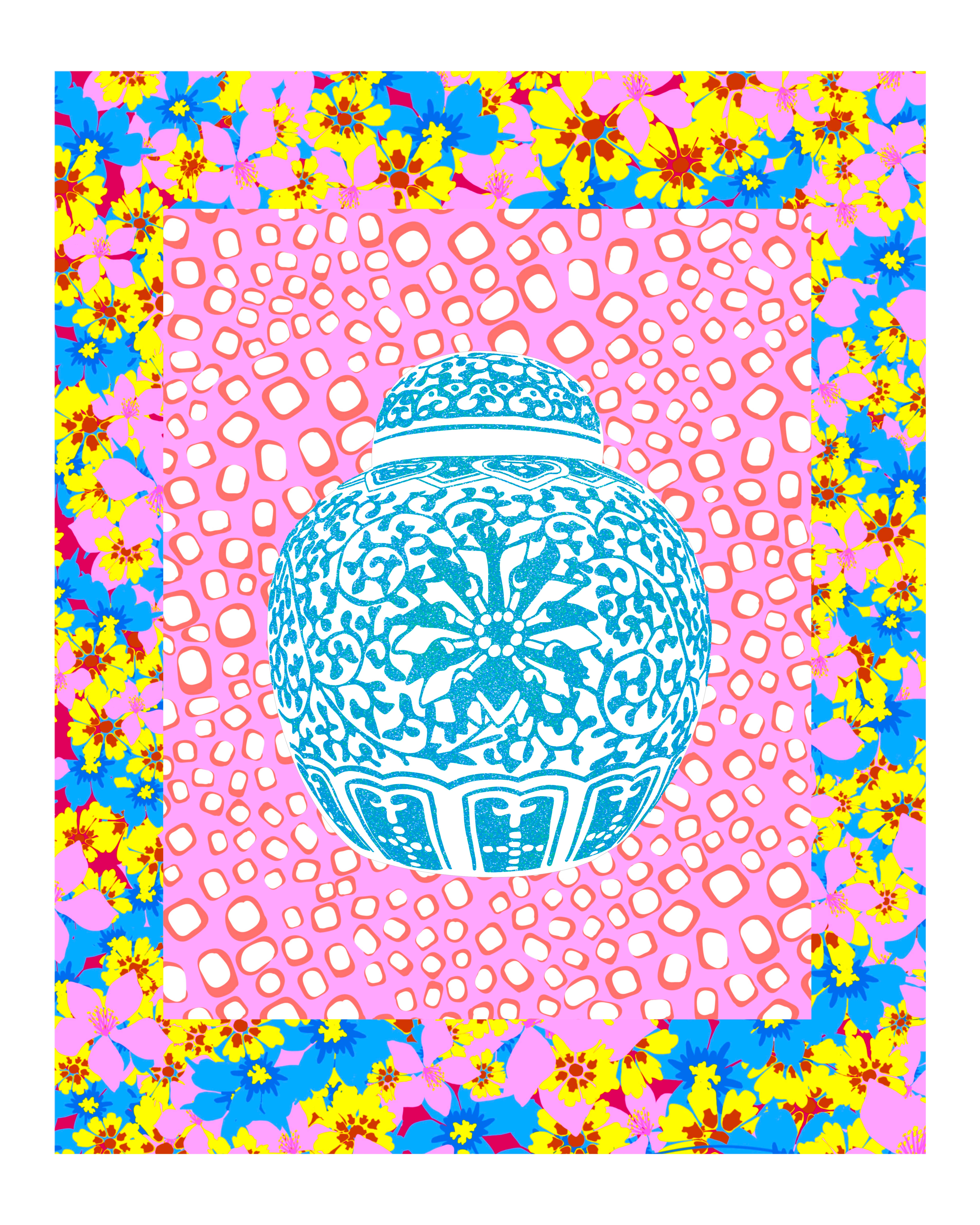 HoldThatPunch - Wholesale Art Print - Maximalist Chinoiserie - Ginger Jar No. 51