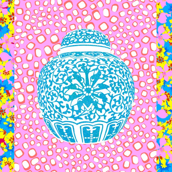 HoldThatPunch - Wholesale Art Print - Maximalist Chinoiserie - Ginger Jar No. 51