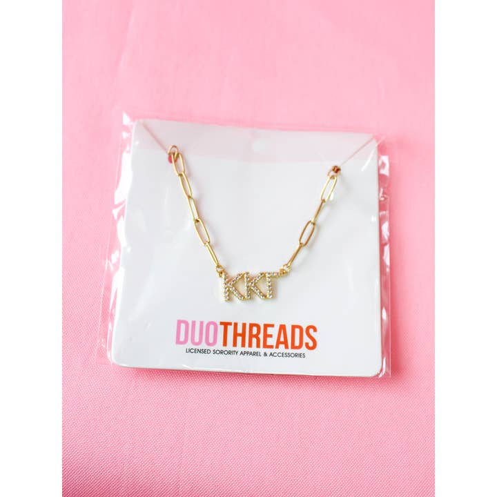 Duo Threads - Wholesale Pendant/Charm Necklace - Rhinestone Sorority Necklace17