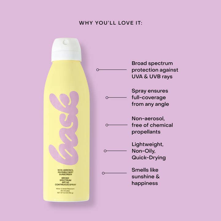 Bask Sunscreen - Wholesale Sunscreen - Bask SPF 50 Non-Aerosol Spray Sunscreen4