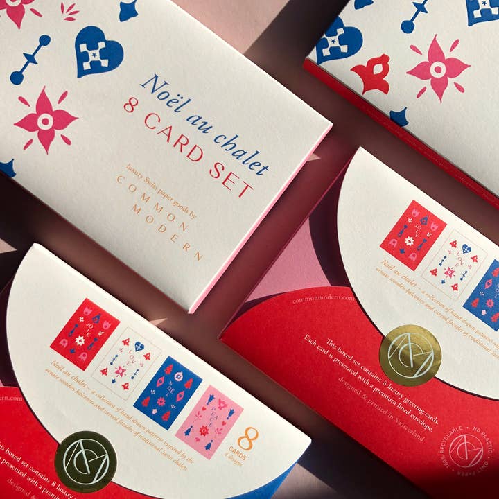 Noël Au Chalet Weihnachtskarten 8er-Set | Weihnachtskarte in Box für den Großhandel von Common Modern