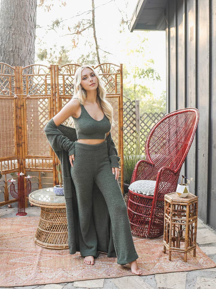 Leto Accessories - Wholesale Lounge Sweatpants/Joggers - Women's - Boucle Cozy Lounge Pants - Heaven For Your Legs