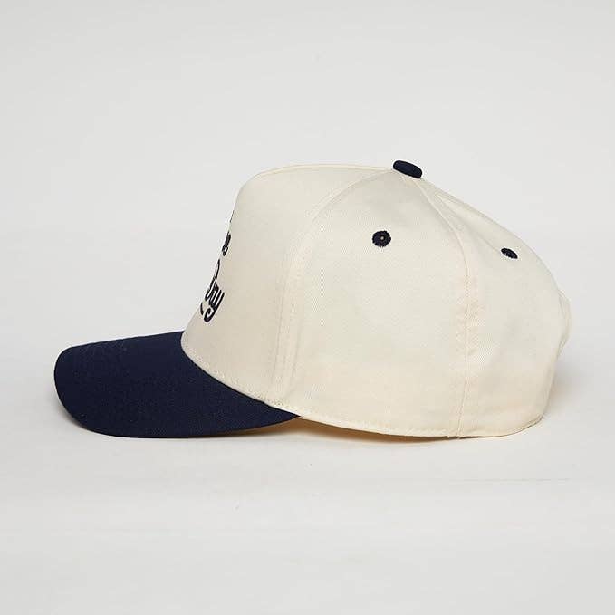 Funky Junque – wholesale Baseball cap – Unisex – 2-Tone Embroidered Cap - Have a Nice Day - Navy/Beige2