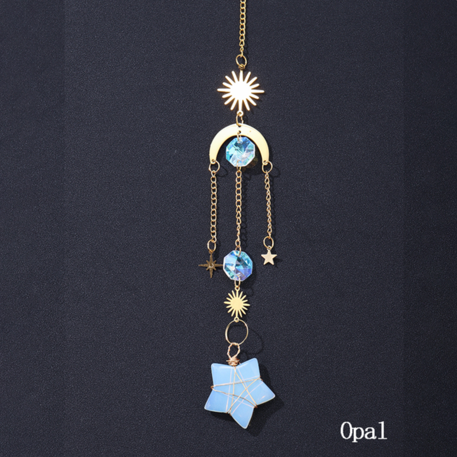 Crystolver (We Cover All Import Fees) - Venta al por mayor Atrapasoles - Decoración colgante atrapasol con colgante de estrella de cristal9