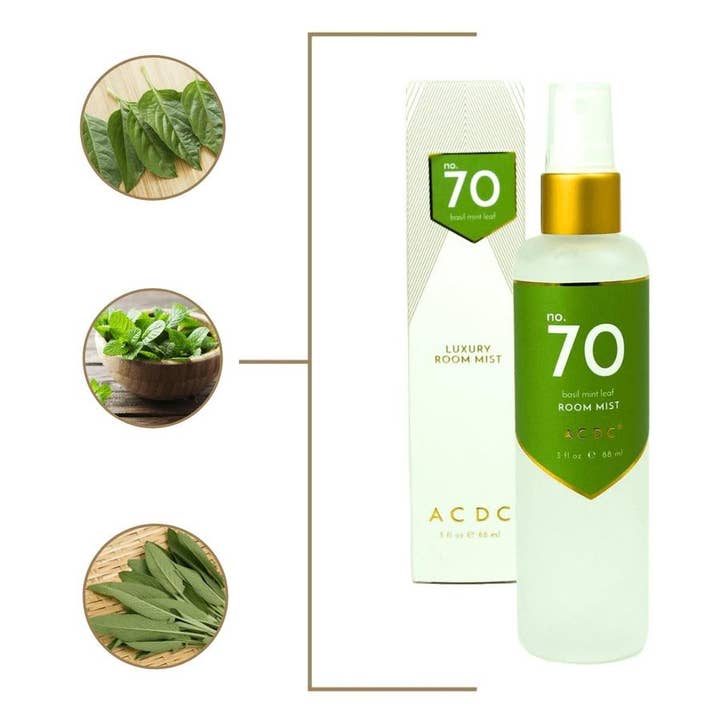 No. 70 Basil Mint Room Mist for wholesale by ACDC Co.