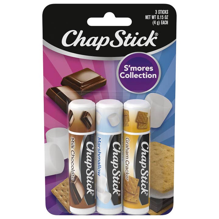 ChapStick S'Mores Collectie 3 Stuks Variëteitspakket: Melkchocolade, Marshmallow, Graham Cracker voor wholesale door First Choice Buying