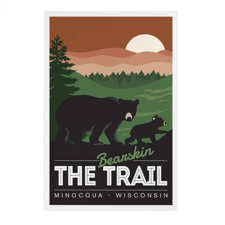 PREMIUM POSTCARDS Minocqua, Wisconsin, The Bearskin Trail for wholesale by Lantern Press