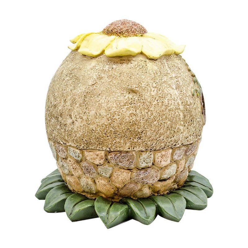 Dublin Gift Company - Wholesale Outdoor Ornament/Decor - Garden Fairy House - Sunflower & Shamrock Design1