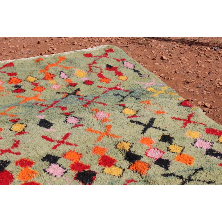 MUSMUSRUGS - Wholesale Rug Pad - Handcrafted Berber Moroccan Green Rug2
