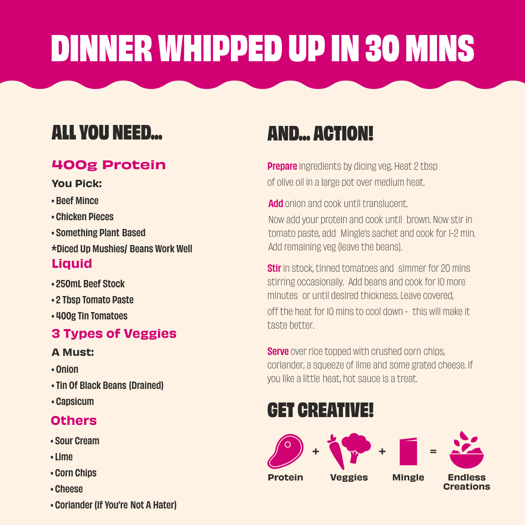 Mingle Seasoning - Vente Mélanges d'épices séchées - Chilli con carne - lot de 3 sachets2