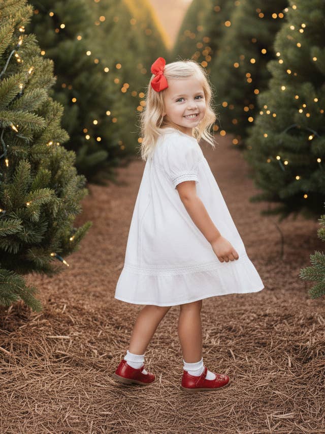 Posh Pickle - Wholesale Dress - Kids - Pemberley Holiday Christmas Hand Embroidered White Heirloom Portrait Dress2
