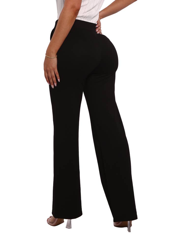REDFINCH APPAREL INC - Wholesale Pants - Women's - Womens High Rise Stretch Ponte Straight Leg Pants