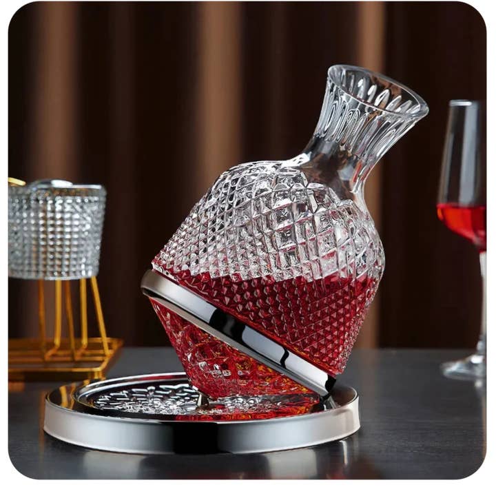Cork Pops Inc - Vente Carafe - Carafe à vin ou à spiritueux rotative, révolution à 350 degrés3