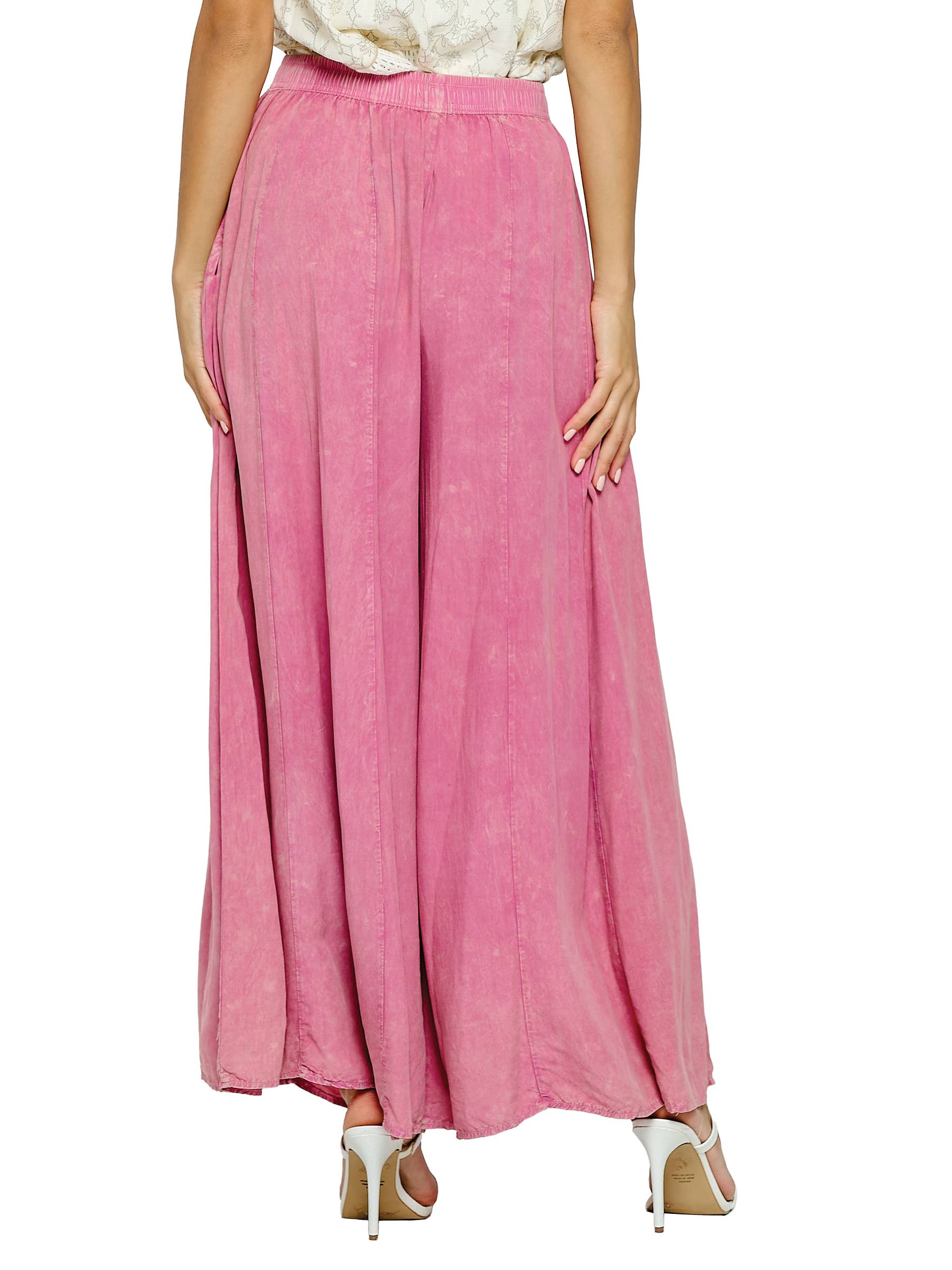 Yak & Yeti - Wholesale Broek - Dames - Broek Palazzo Vintage Wash9