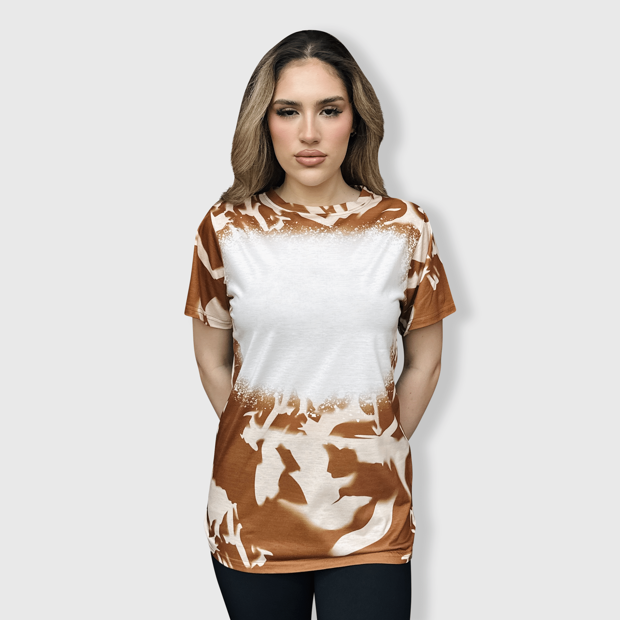 ILTEX Apparel - Vente T-shirt vierge pour sublimation – femme - Top Western Blank en similicuir blanchi1