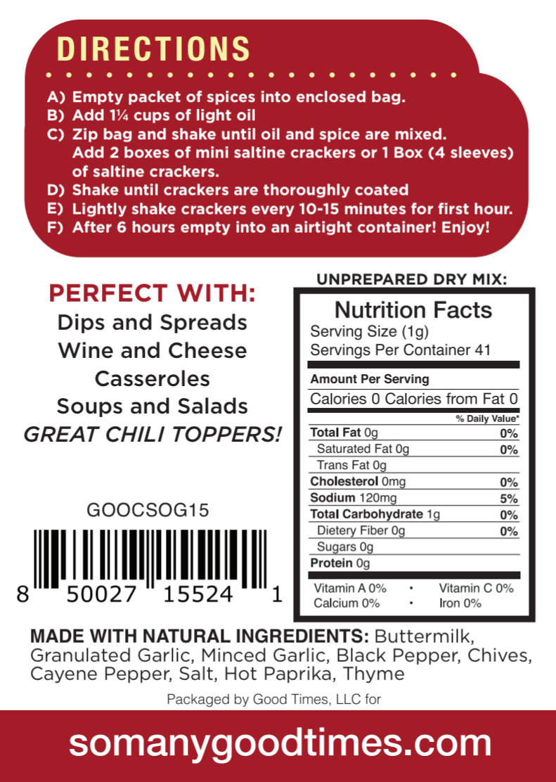 Good Times - Wholesale Crackers - Cracker Smack® Original - Mixed Case1