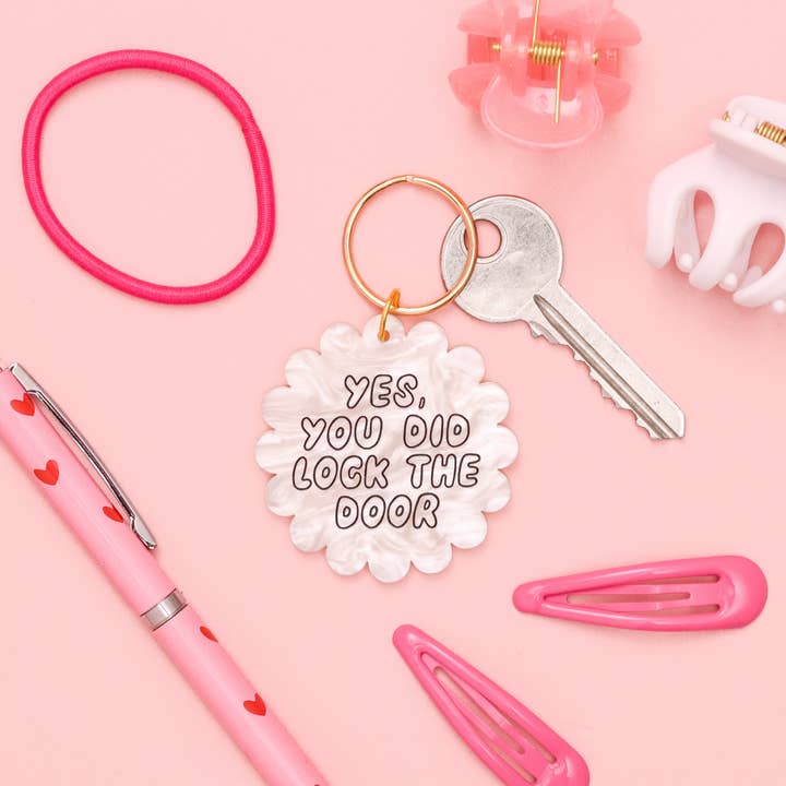 Acrylic keyring - yes you did lock the door and other Purchase Wholesale engraved keychains. Free Returns & Net 60 Terms on Faire trending on Faire.
