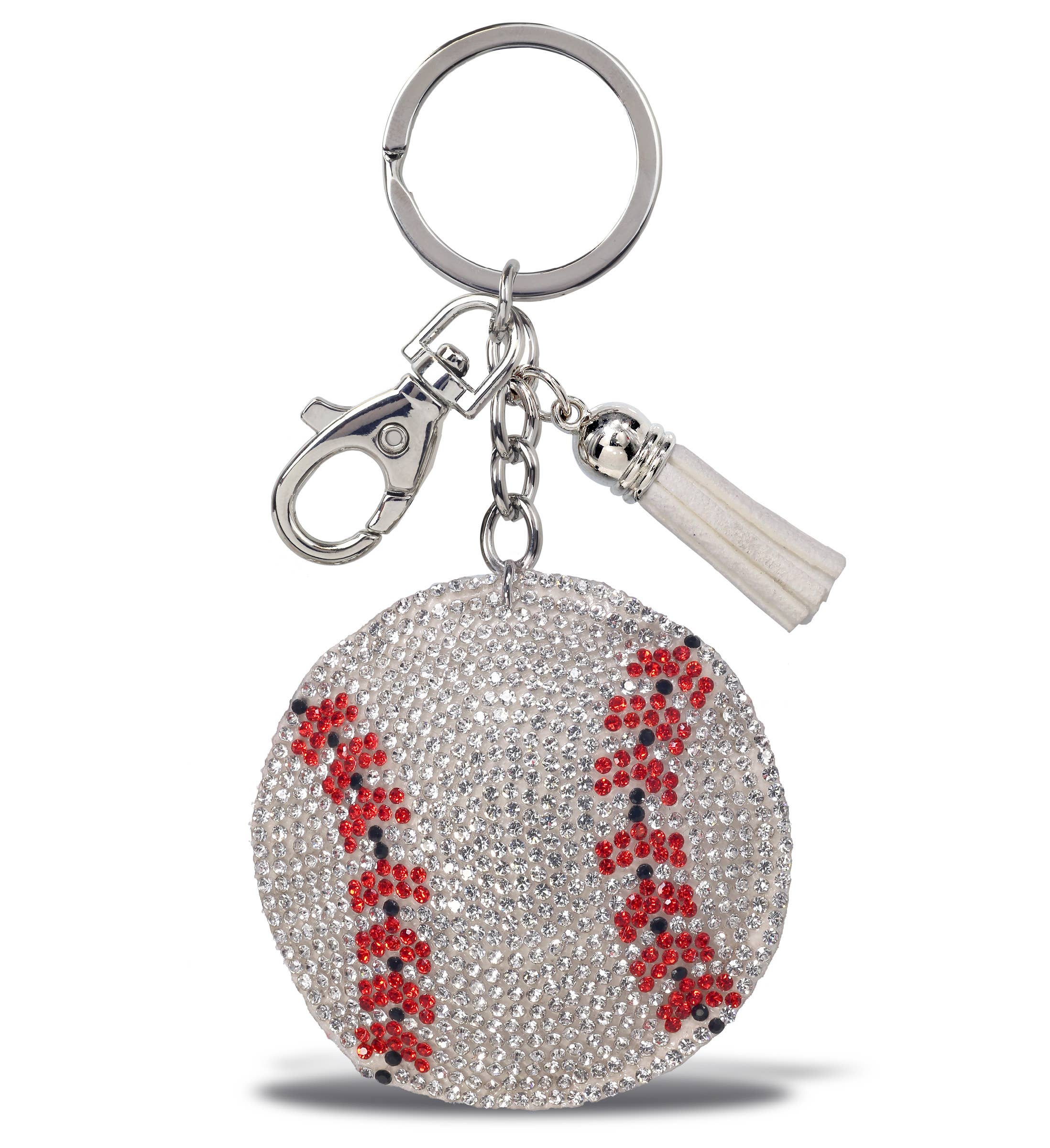 Cota Global - Wholesale Keychain - Unisex - Sparkling Rhinestones Charm With Tassel - Baseball0