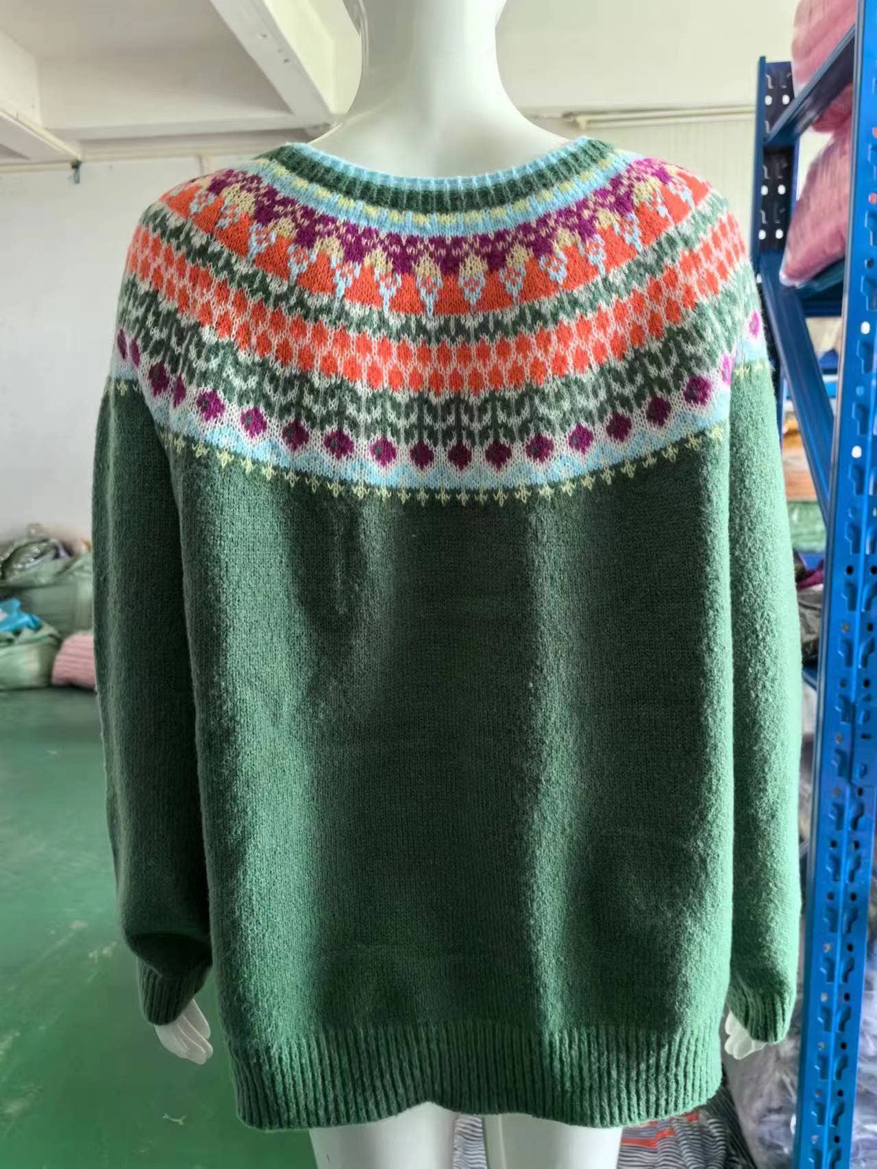 Rosa Clothing - Wholesale Knit Sweater - Women's - Cottagecore Vintage jacquard knit sweater jumper23