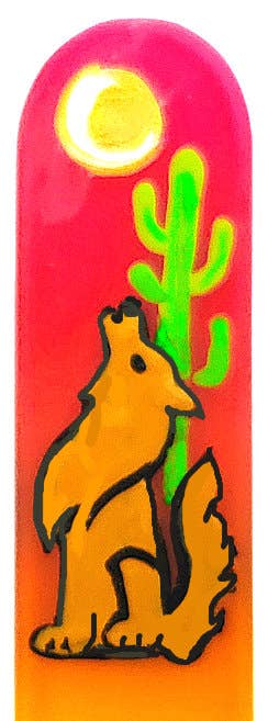 Classy Nail Files – Großhandel Nagelfeile – Kojotenmond-Kaktus Südwestfarbe handbemalte Nagelfeile5