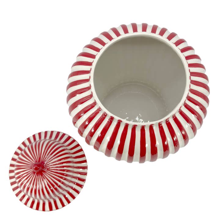 Galt International Company - Vente Vases - Vase en céramique rayé Candy Cane 18"8