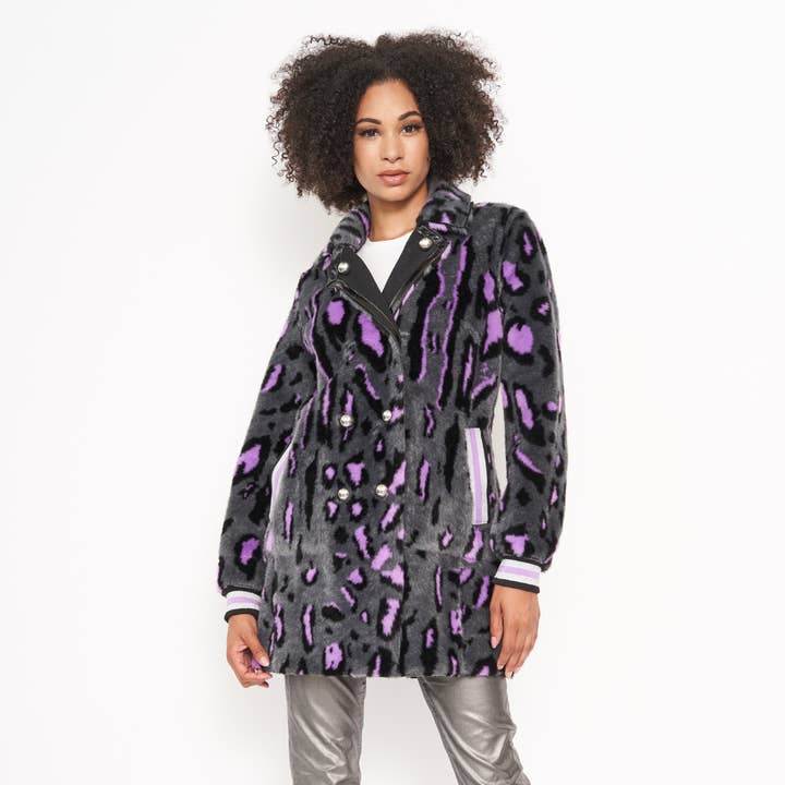 Leopard Reversible Jacket for wholesale by Furious Fur