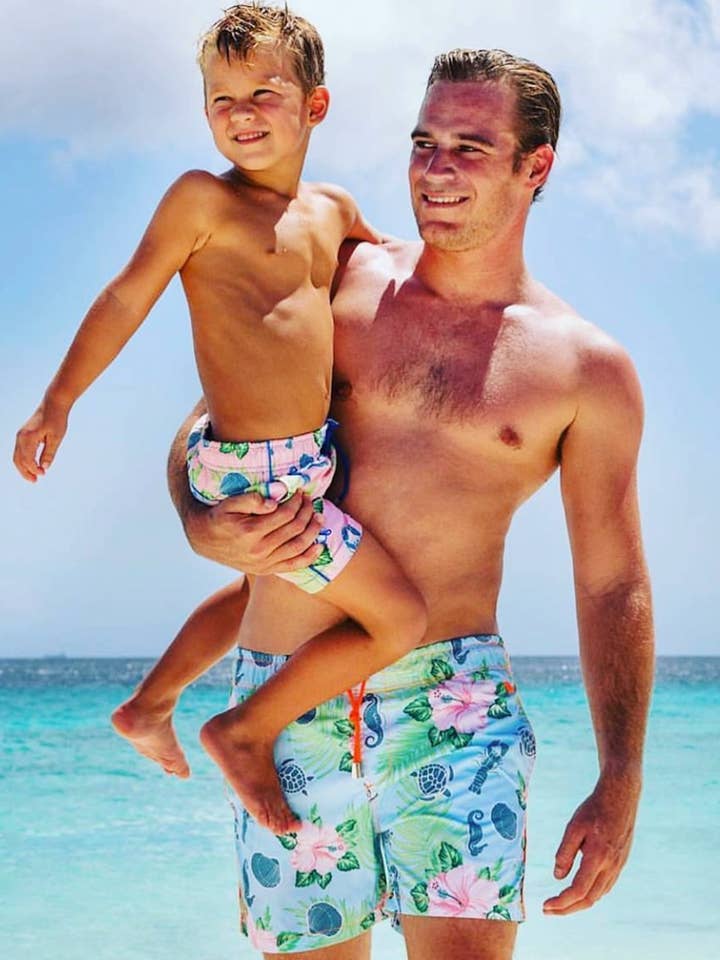 Blem Beach Accessories AU - Wholesale Swim shorts – Kids - Fiji Swim Shorts Celeste Kids2