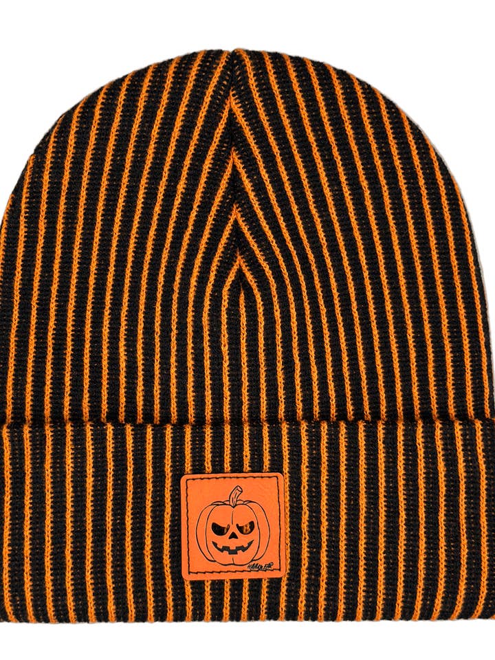Halloween Beanie – Smile After Dark, Haakwear Exclusive | Made in USA for wholesale by HAAKWEAR Beanies