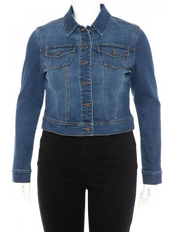 Curve Market - Wholesale Denim Jacket - Women's - PLUS SIZE DENIM JACKET9