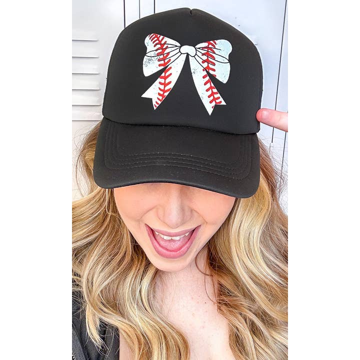 Sugar Stitch - Wholesale Trucker Hat - Women's - Baseball Bow Trucker Hat1
